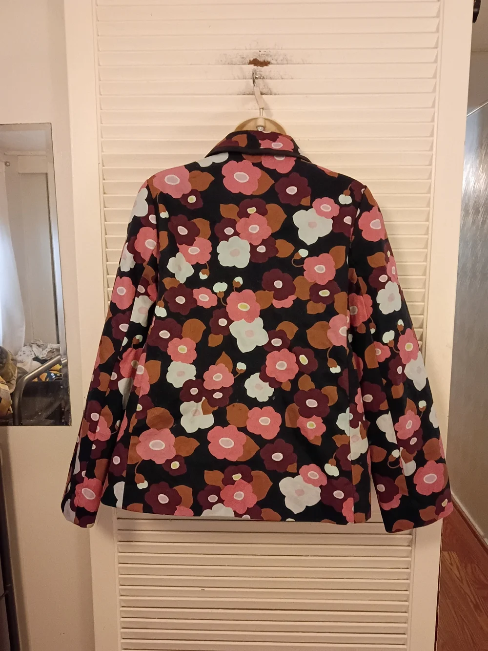 kate spade Black Floral Button-Up Fitted Jacket